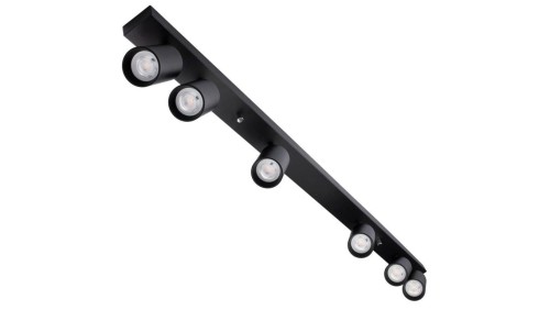 Lampa sufitowa QUALIS SPOT Reflektor Oprawa Halogenowa 6xGU10 Czarna