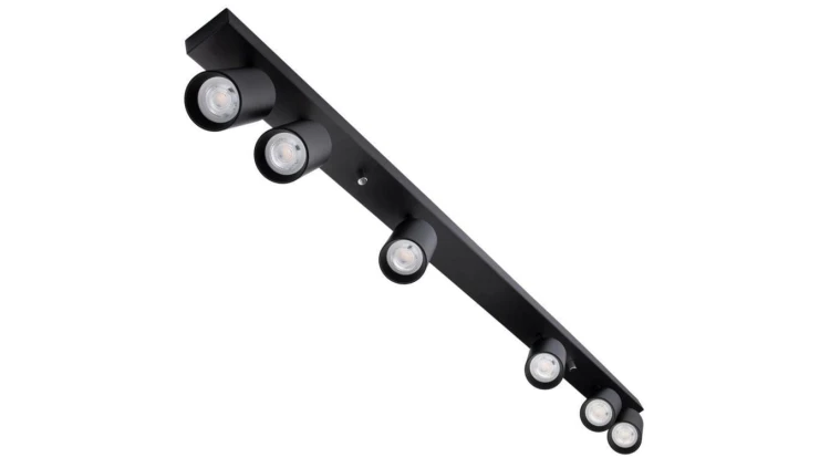 Lampa sufitowa QUALIS SPOT Reflektor Oprawa Halogenowa 6xGU10 Czarna