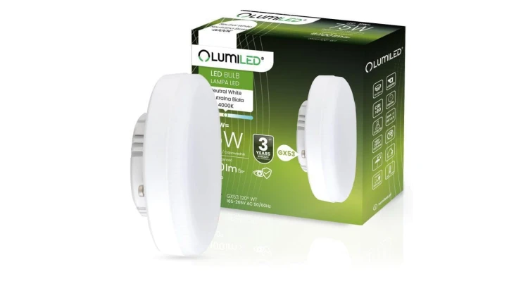 Żarówka LED GX53 12W = 75W 1100lm 4000K Neutralna 120 Lumiled