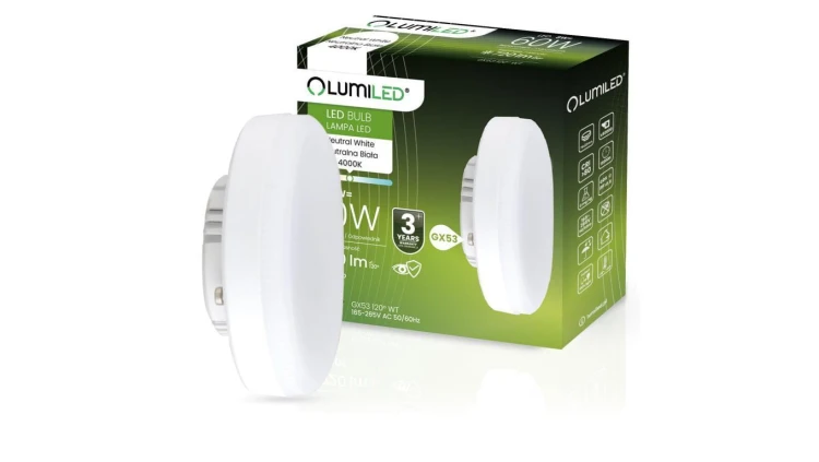 Żarówka LED GX53 8W = 60W 720lm 4000K Neutralna 120 LUMILED