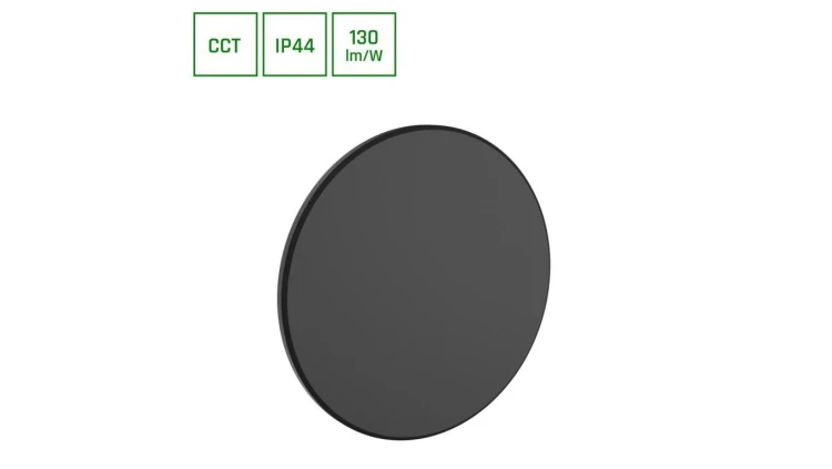 PIATTA 18W CCT 230V IP44 250x47MM CZARNY OKRĄGŁA ELEWACYJNA