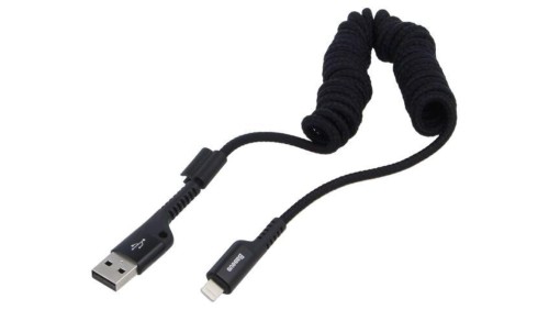 Kabel spiralny USB 2.0 Apple Lightning wtyk - USB A wtyk 1m CALSR-01