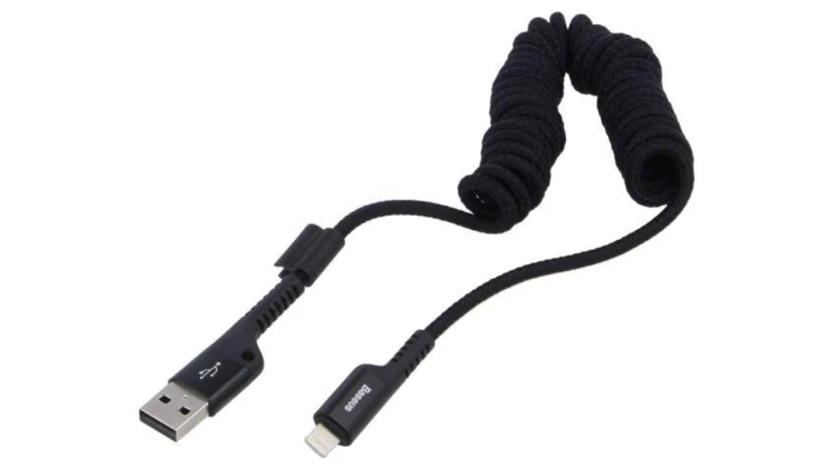 Kabel spiralny USB 2.0 Apple Lightning wtyk - USB A wtyk 1m CALSR-01