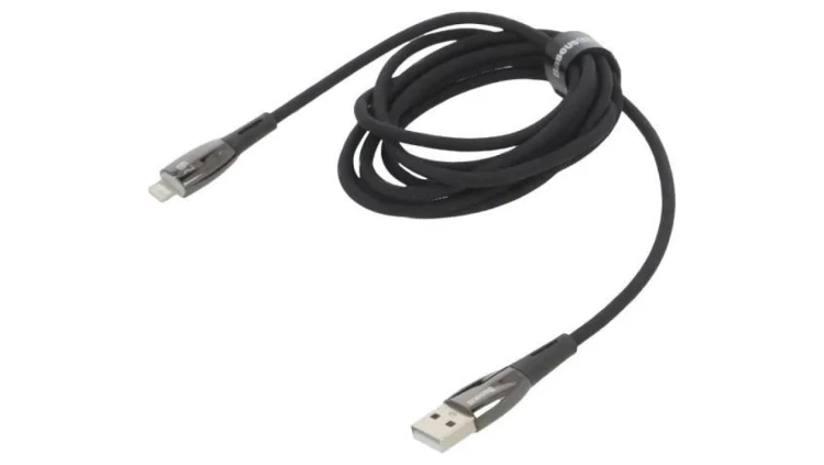 Kabel USB 2.0 Apple Lightning wtyk - USB A wtyk 2m czarny 2,4A CADH000301