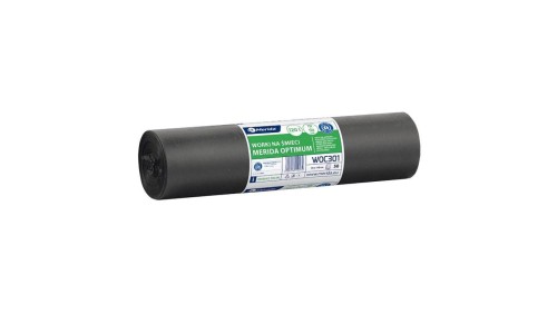 MERIDA WOC301 worki na śmieci mocne 120 l 70 × 110 cm czarne LDPE – rolka 50 szt.