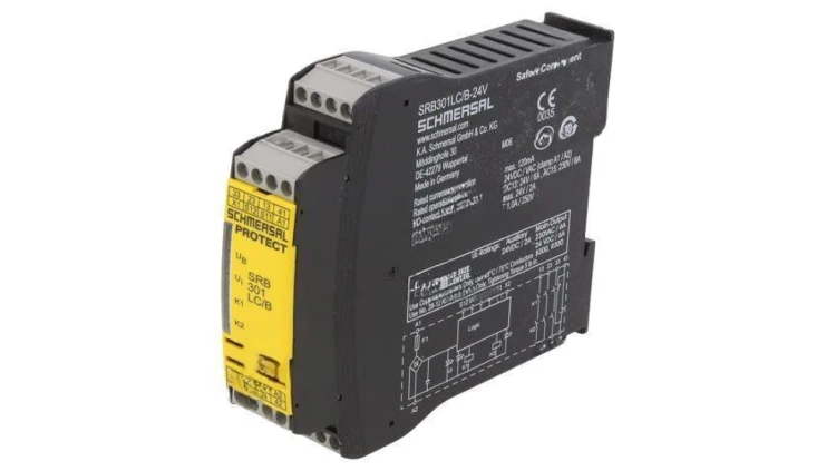 Moduł: przekaźnik bezpieczeństwa 24VAC 24VDC na szynę DIN SRB301LC/B 24V