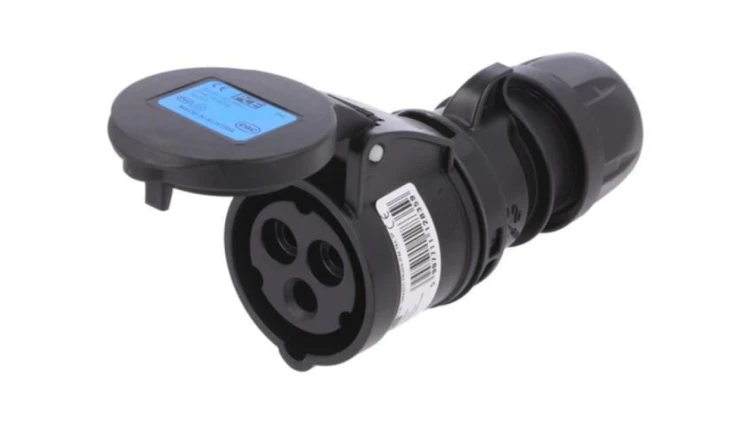 Złącze zasilające AC, wtyk żeński, 16A/230VAC, IP44 213-6X