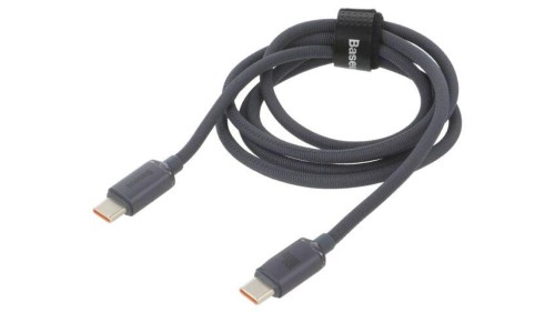 Kabel USB 2.0 USB C wtyk z obu stron 1,2m czarny tekstylny CAJY000601