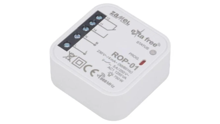 Odbiornik, dopuszkowy, 230VAC, NC + NO, IP20, -10÷55C ROP-01