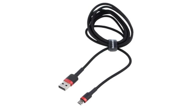 Kabel High Speed, USB 2.0 2m czarny tekstylny 1,5A CAMKLF-C91