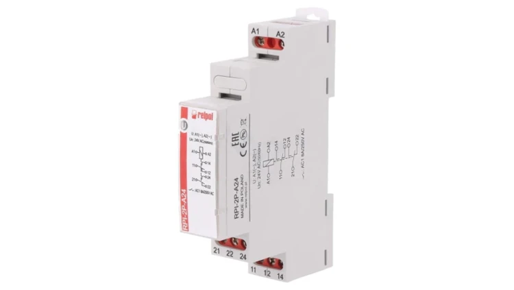 Przekaźnik: instalacyjny monostabilny DPDT 8A 90x17,5x64,6mm RPI-2P-A24