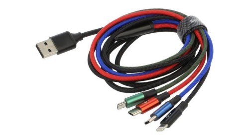Kabel High Speed, USB 2.0 1,2m czarny tekstylny 3,5A CA1T4-B01