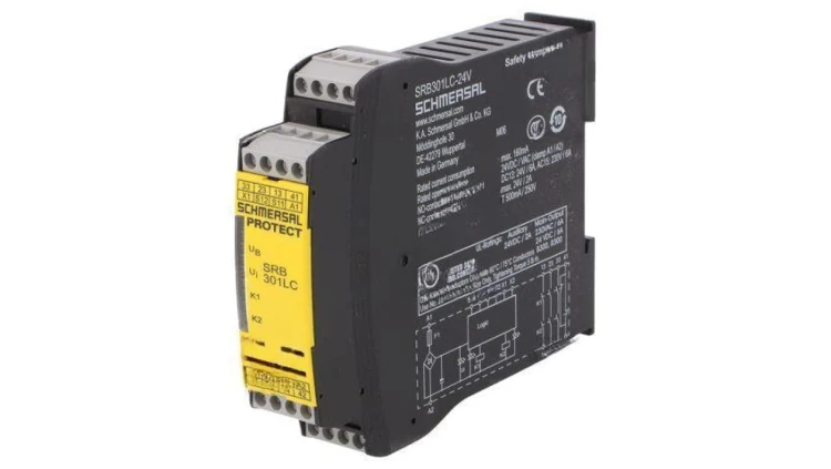 Moduł: przekaźnik bezpieczeństwa 24VAC 24VDC na szynę DIN SRB301LC 24VAC/DC