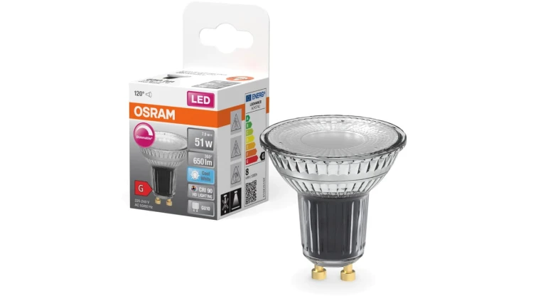 Żarówka LED GU10 7,9W = 51W 650lm 4000K Neutralna 120 Ściemnialna OSRAM SUPER STAR