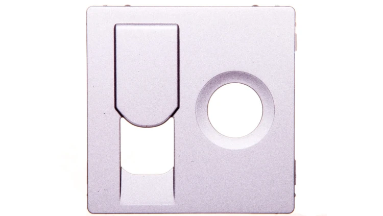 VALENA LIFE Plakietka gniazda teleinformatycznego TV/RJ45 aluminium 754832