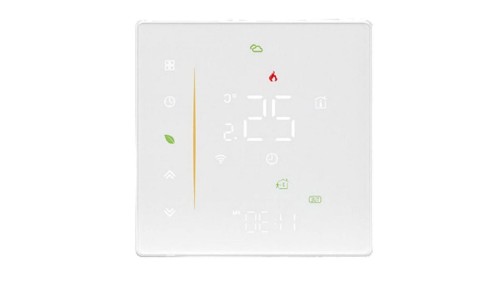IRH-TSW003 Termostat do ogrzewania elekrycznego, 16A, WI-FI, kwadrat, mleczne szkło, biały, model 003