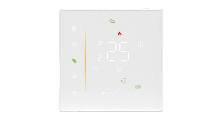 IRH-TSW003 Termostat do ogrzewania elekrycznego, 16A, WI-FI, kwadrat, mleczne szkło, biały, model 003