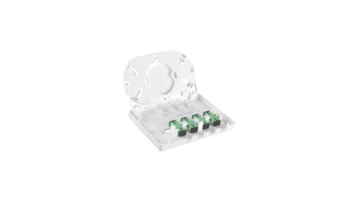 Gniazdo naścienne FTTH 4C (4 x SC simplex) bez adapterów FOPA-4A-01
