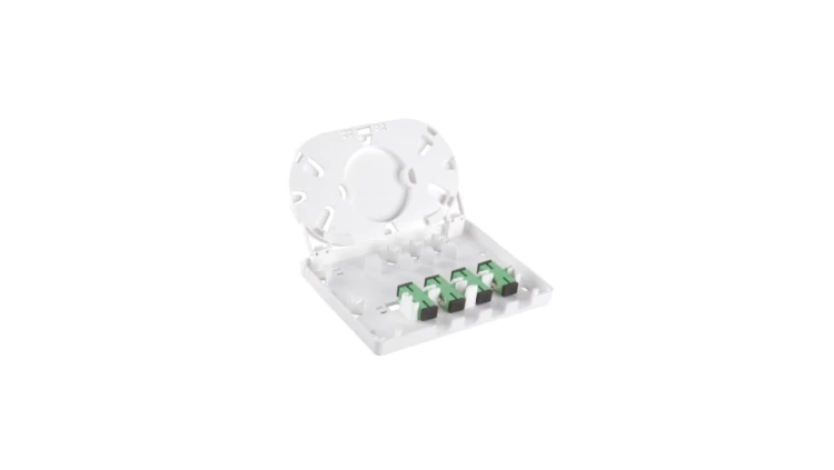 Gniazdo naścienne FTTH 4C (4 x SC simplex) bez adapterów FOPA-4A-01