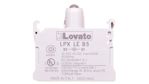 Oprawka z LED żółta 12-30V AC/DC światło ciągłe LPXLEB5