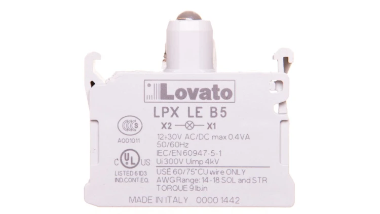 Oprawka z LED żółta 12-30V AC/DC światło ciągłe LPXLEB5