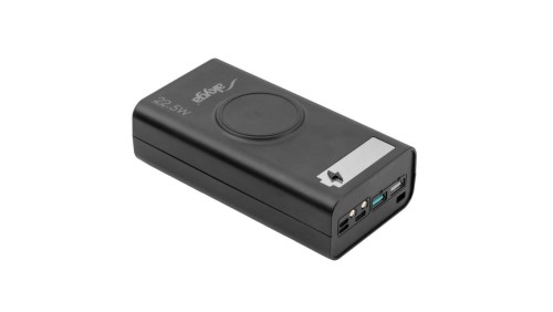 Obudowa Power Bank Akyga AK-BC-05 37 000mAh 22.5W QI PD QC 4+ USB-C 2xUSB-A Lightning 12x 18650
