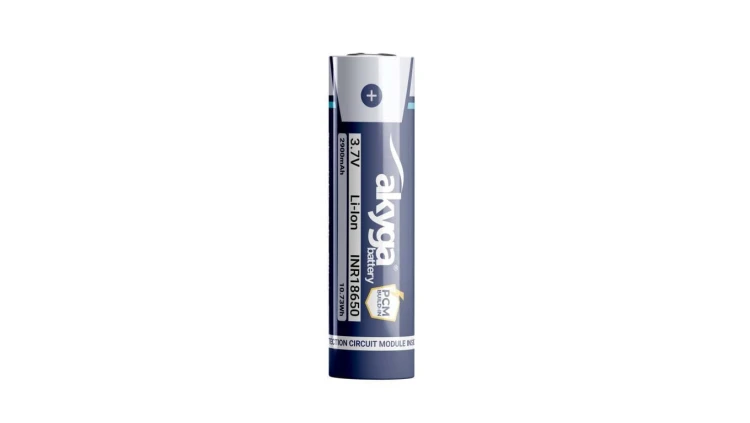 Akumulator litowo-jonowy Akyga AKY2455 INR18650-29M-PCM Li-Ion 3.7V / 2900mAh z zabezpieczeniem