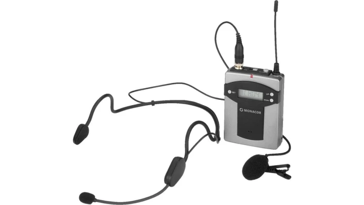 Wieloczęstotliwościowy nadajnik kieszonkowy z mikrofonami w technologii UHF PLL TXA-800HSE
