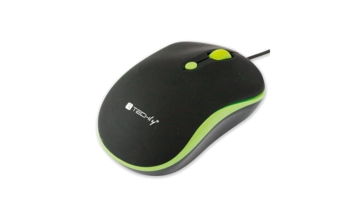 Myszka Optyczna 800/1200/1600 dpi USB Czarno-Zielona