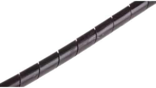 Opaska spiralna, Ø , Ø Maximum of 4.5mm, materiał: Polietylen, kolor: Czarny, RS PRO