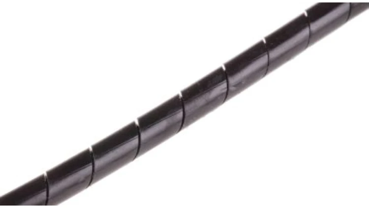 Opaska spiralna, Ø , Ø Maximum of 4.5mm, materiał: Polietylen, kolor: Czarny, RS PRO
