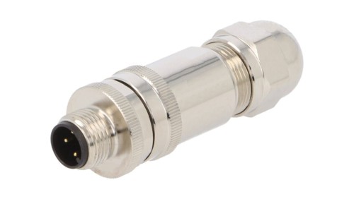 Złącze okrągłe M12 męskie proste ekranowane 4pin 250V PG7 T4111011041-000