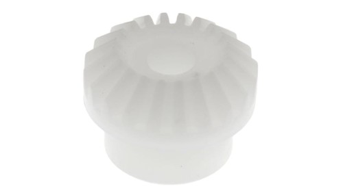 Przekładnia stożkowa, POM, zęby: 20, Skośne, skok: 0.5mm, kąt: 20, otwór: 3mm, 110 → 120HRR