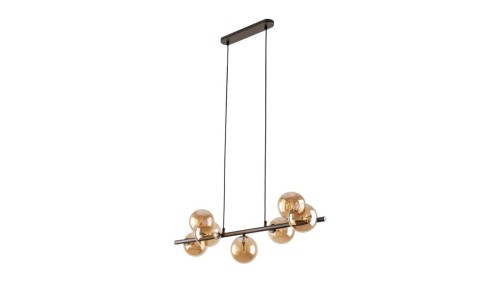 Lampa wisząca z bursztynowymi kloszami ze szkła ESTERA Brąz 7xG9 4506 TK Lighting