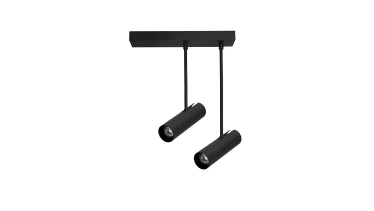 Lampa wisząca czarna VENTA z szklanym bursztynowym kloszem na E14 K-5120 Kaja Lighting
