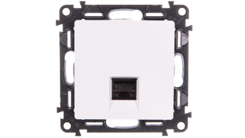 VALENA LIFE Gniazdo komputerowe RJ45 kat.6A STP białe 753148