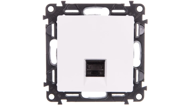 VALENA LIFE Gniazdo komputerowe RJ45 kat.6A STP białe 753148