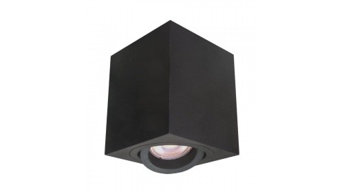 Spot LYON czarna kostka z ruchomym oczkiem do salonu LP-5881/1SM BK Light Prestige