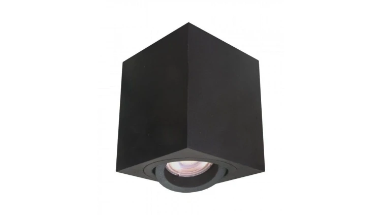 Spot LYON czarna kostka z ruchomym oczkiem do salonu LP-5881/1SM BK Light Prestige