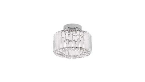 Plafon Galactico chromowane elementy klosz szklane kryształki do salonu LP-2383/1C CH Light Prestige