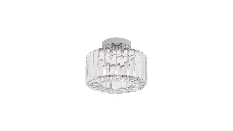 Plafon Galactico chromowane elementy klosz szklane kryształki do salonu LP-2383/1C CH Light Prestige