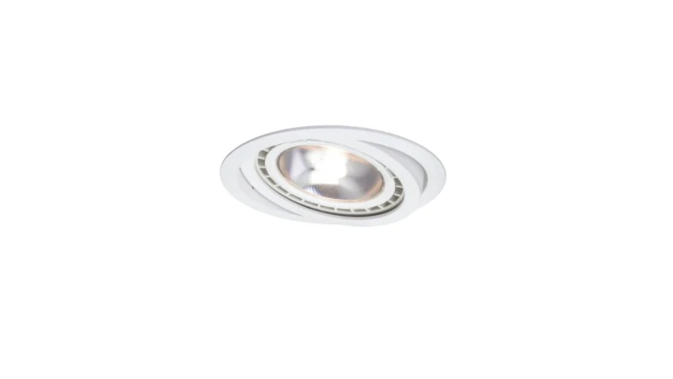 Oczko sufitowe NERO białe ruchome do salonu gwint AR111 LP-4424/1RS WH movable Light Prestige