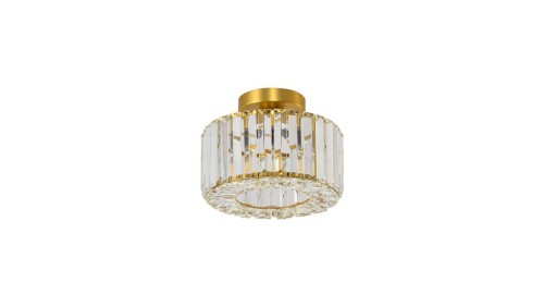 Plafon Galactico z eleganckim szklanym kloszem w stylu Glamour złote elementy LP-2383/1C GD Light Prestige