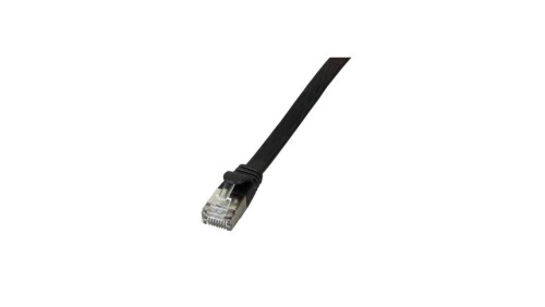 Patchcord płaski U/FTP 0,5m Cat.6A czarny