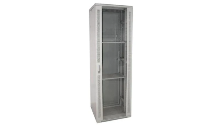 Szafa 19cali stojąca 42U 600x600 BETA RAL7035 szkło