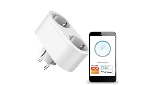 Inteligentne Gniazdko Wifi SMART Tuya Podwójne Gniazdo z wyłącznikiem 16A