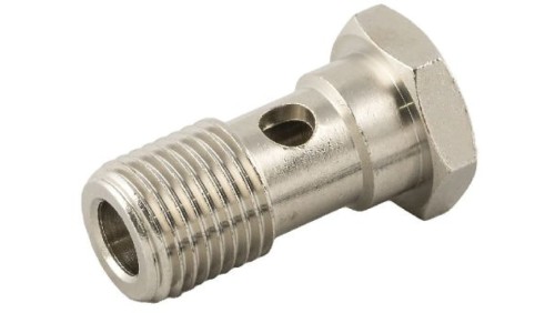 Adapter gwintowany typu Banjo gwint – rura, M6, Mosiądz, 20 barów
