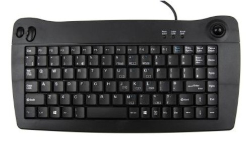 Miniklawiatura kulkowa przewodowa, kolor: Czarny, USB, QWERTY (Wielka Brytania), RS PRO