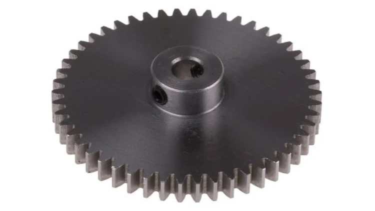 Koło zębate walcowe, moduł: 1, l.zębów: 50, śr. piasty: 14mm, śr. otworu: 6mm, Stal