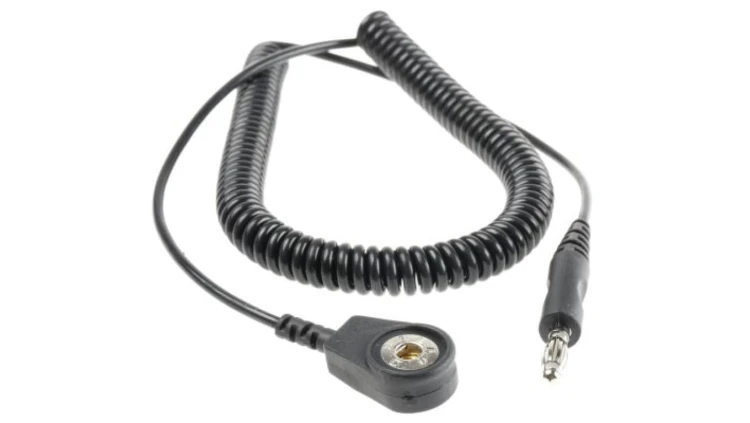 Przewód do opaski ESD, 4mm Tak, dł. przewodu 2m, RS PRO Pojedynczy przewód
